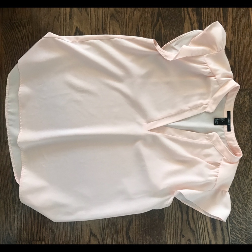 Short Sleeved Peach Blouse